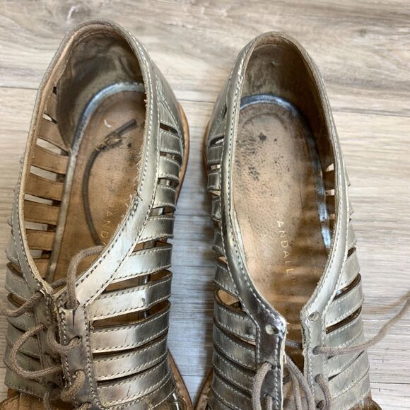 Loeffler Randall Mirrored Silver Leather Fay Cutout Oxford Loafers Size 8.5 B main image 7